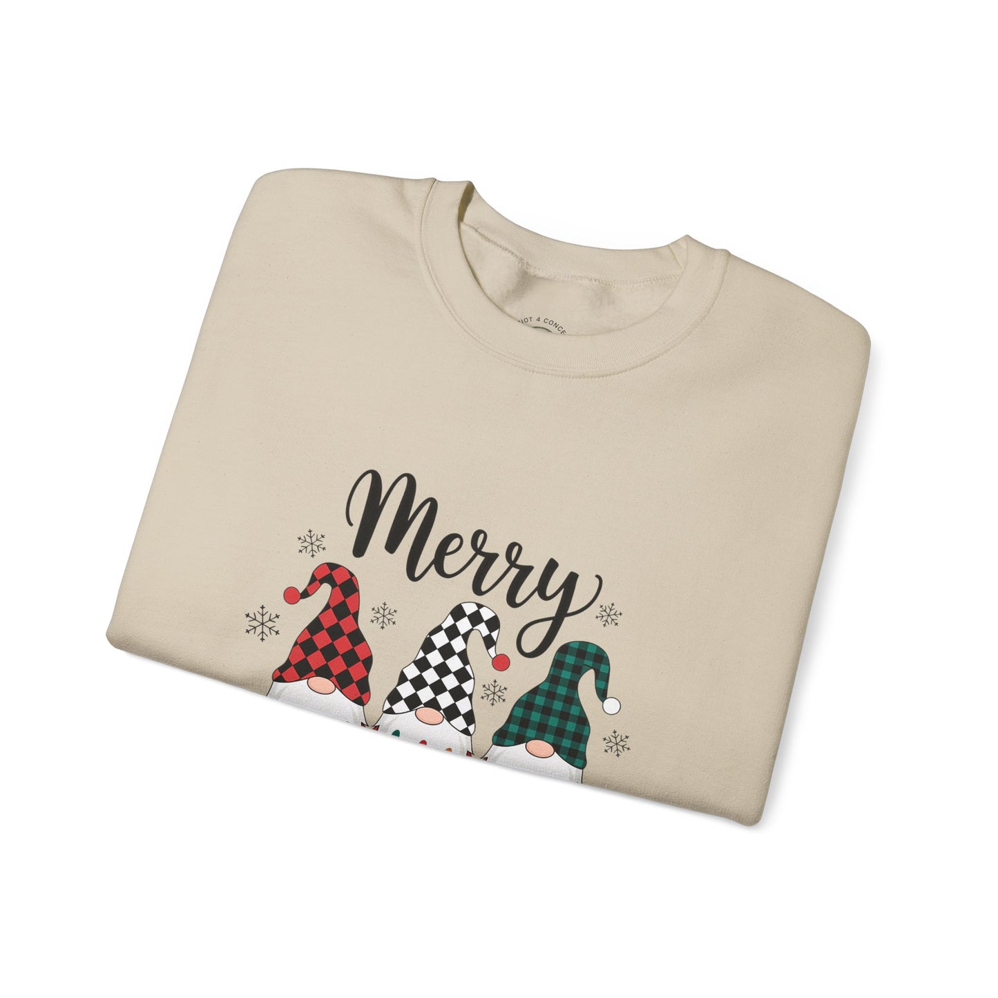 Merry Christmas Gnome Sweatshirt — Holiday Crewneck for Women & Men