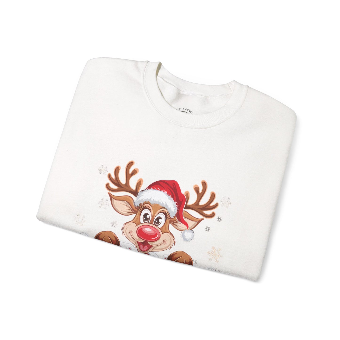 Christmas Reindeer Crewneck Sweatshirt — 'Merry Christmas' Holiday Pullover