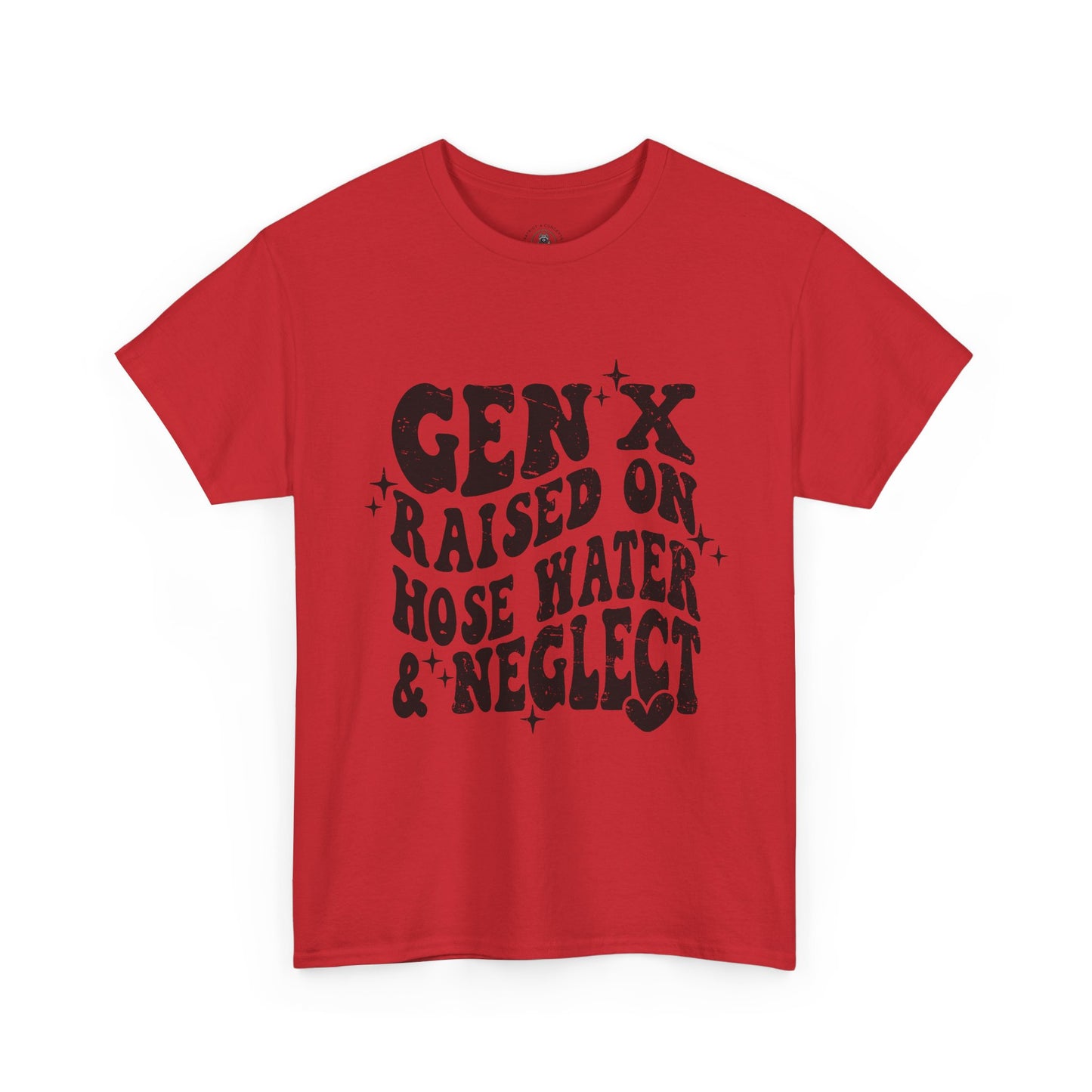 Gen X Raised on Hose Water & Neglect T-Shirt — Retro Funny Vintage Humor Tee