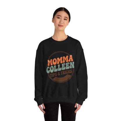 Momma Colleen Tips & Tricks Sweatshirt — Retro Cozy Crewneck for Moms