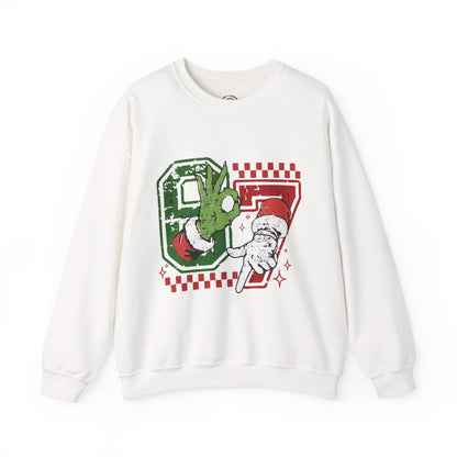 Retro Santa 87 Crewneck Sweatshirt — Vintage Holiday Graphic