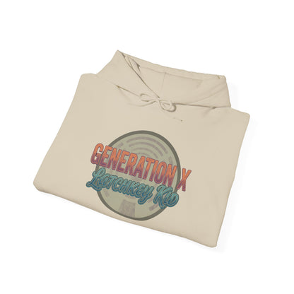 Generation X Vintage Logo Hoodie — Retro 70s Style "Generation X" Graphic Sweatshirt