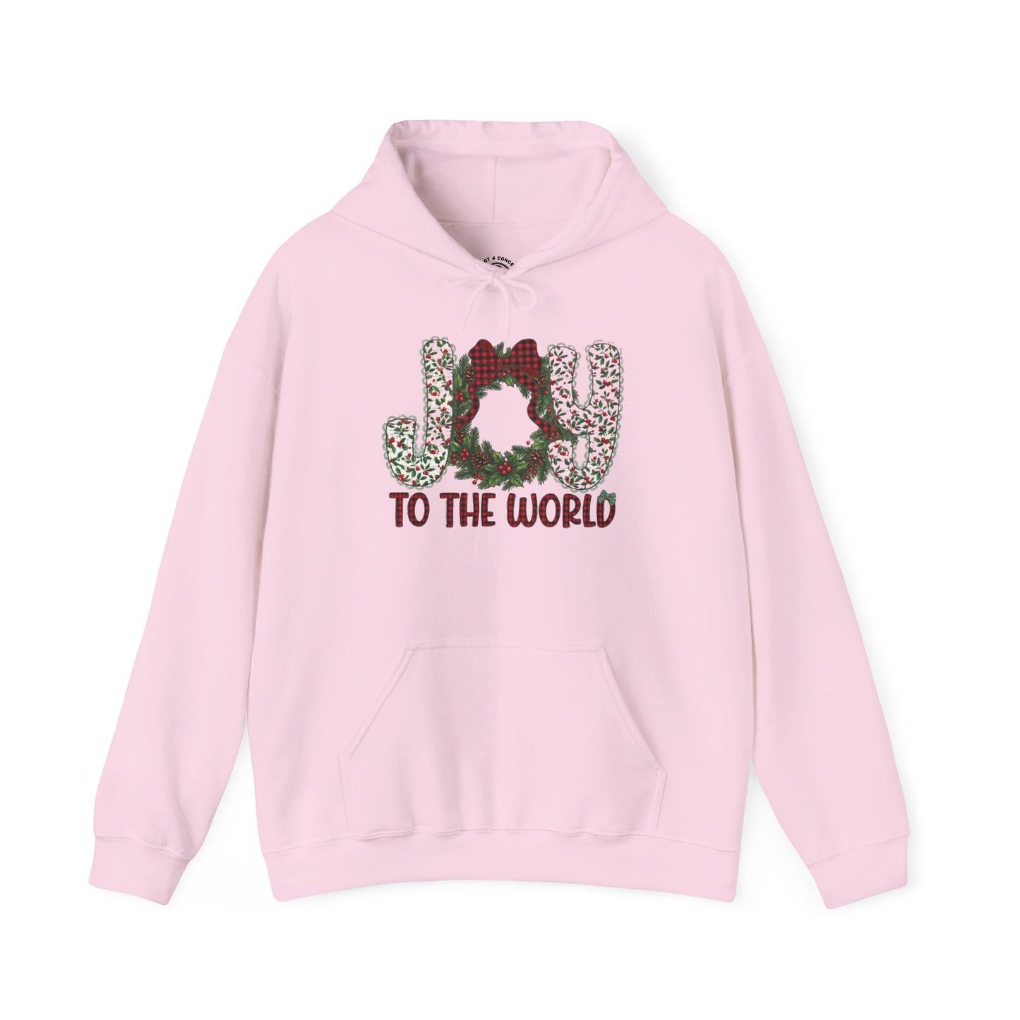 Joy to the World Hoodie — Festive Christmas Wreath Sweatshirt