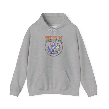 Gen X Hoodie — Colorful Lotus Graphic Pullover