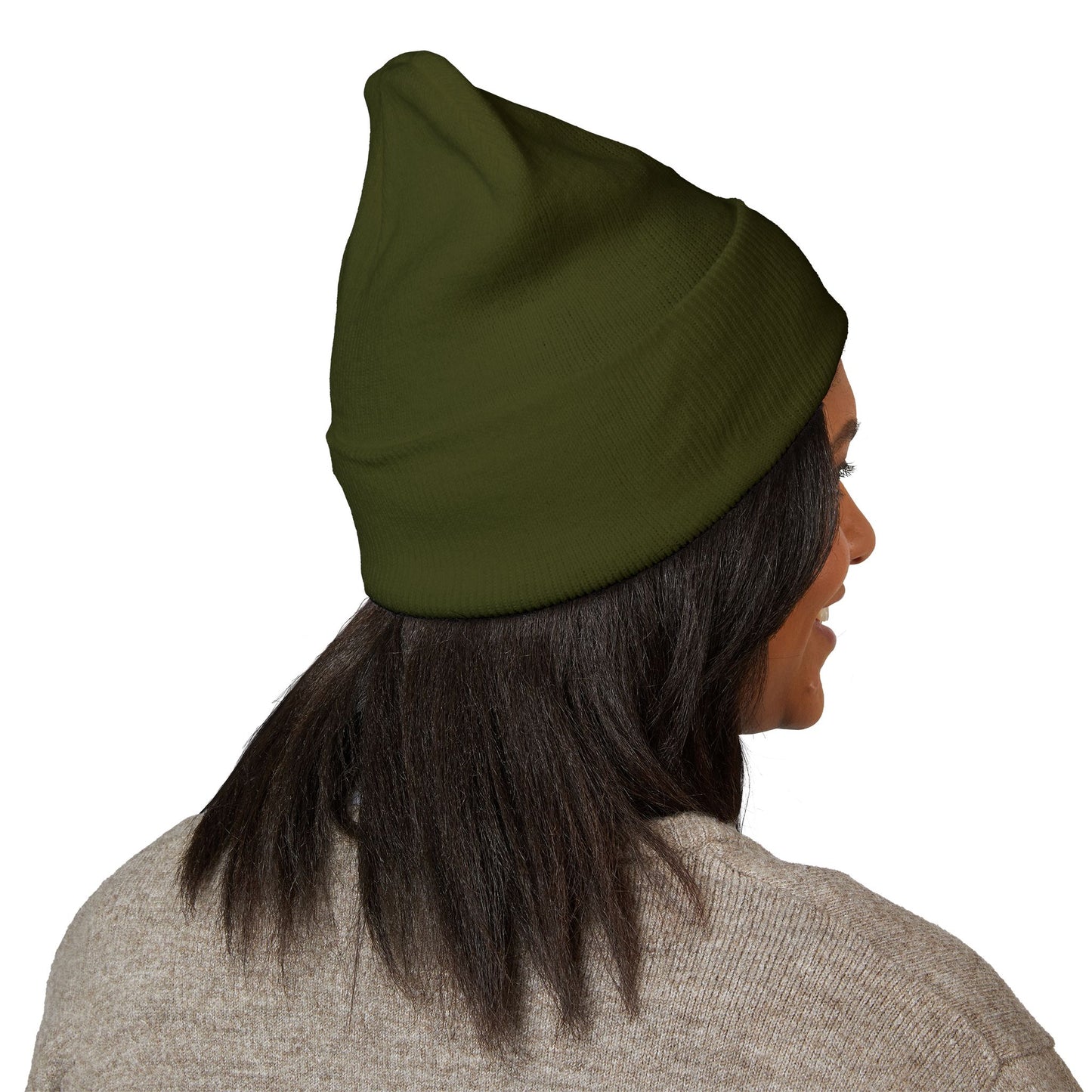 Embroidered Cross Cuffed Beanie — Minimal Faith Knit Hat