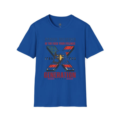 X Generation Patriotic Tee — "Proud Member of the F*** Your Feelings" Graphic