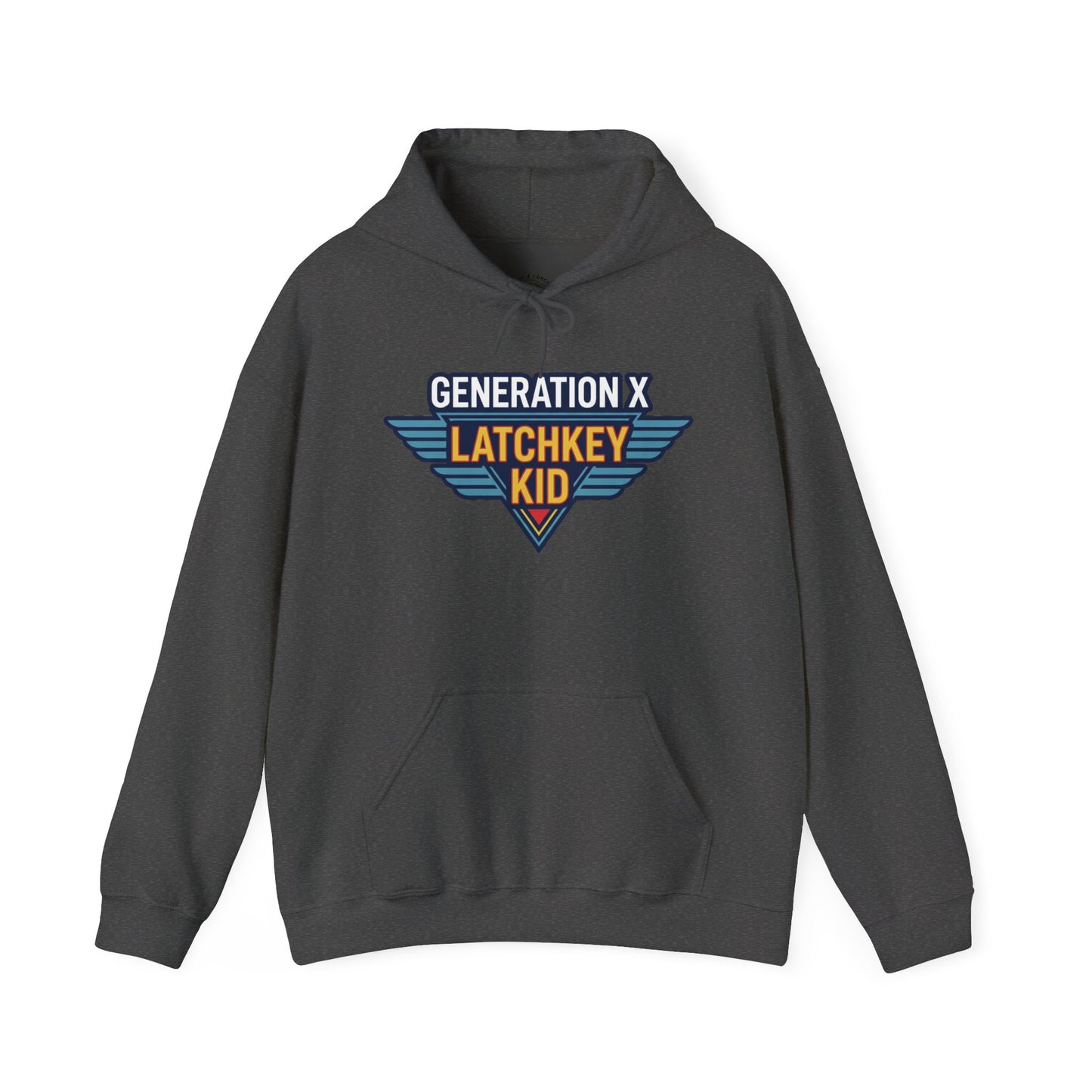 Generation X Latchkey Kid Hoodie — Retro 80s Vintage Logo Sweatshirt