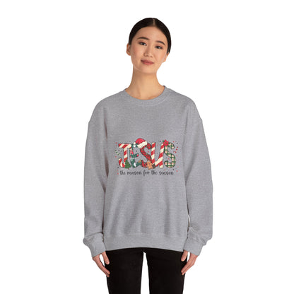Crewneck Sweatshirt — “JESUS the reason for the season” Christmas Holiday Pullover