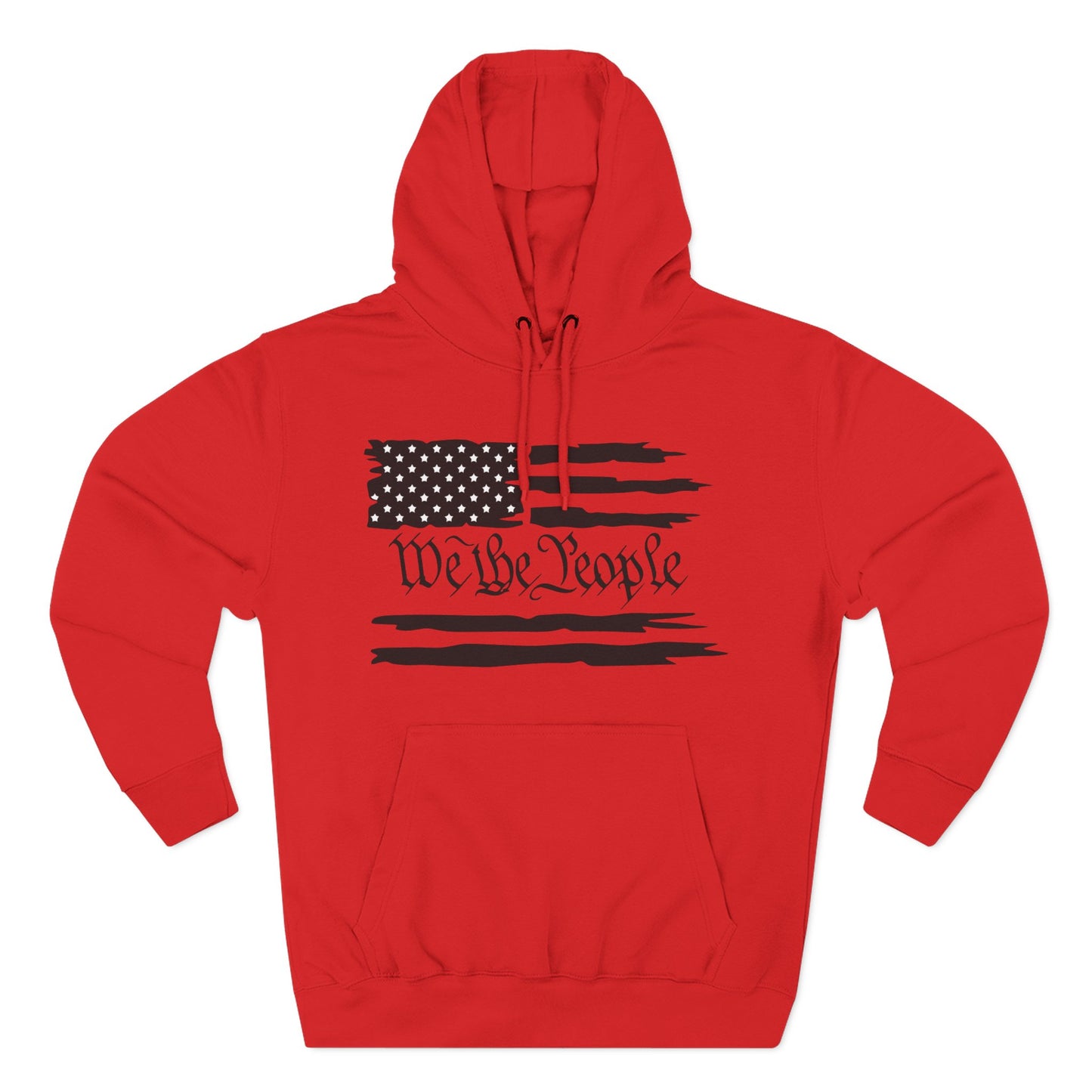 Patriotic "We the People" Hoodie - Distressed American Flag Pullover