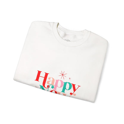 New Year Crewneck Sweatshirt — "Happy New Year" Festive Holiday Sweatshirt