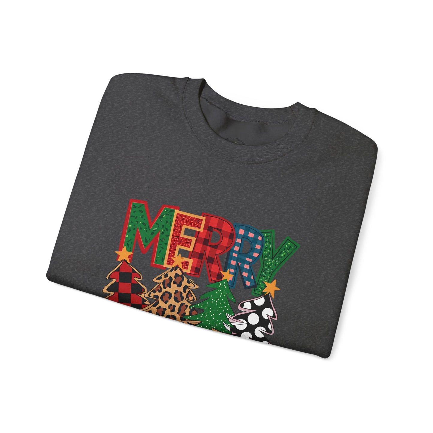 Merry Christmas Tree Crewneck Sweatshirt