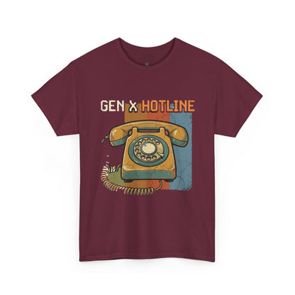 Vintage Rotary Phone T‑Shirt - "Gen X Hotline" Retro Graphic Tee