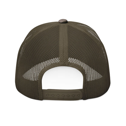Camo Embroidered Trucker Hat — Classic Military Mesh Cap