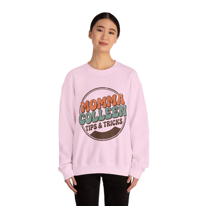 Momma Colleen Tips & Tricks Sweatshirt — Retro Cozy Crewneck for Moms