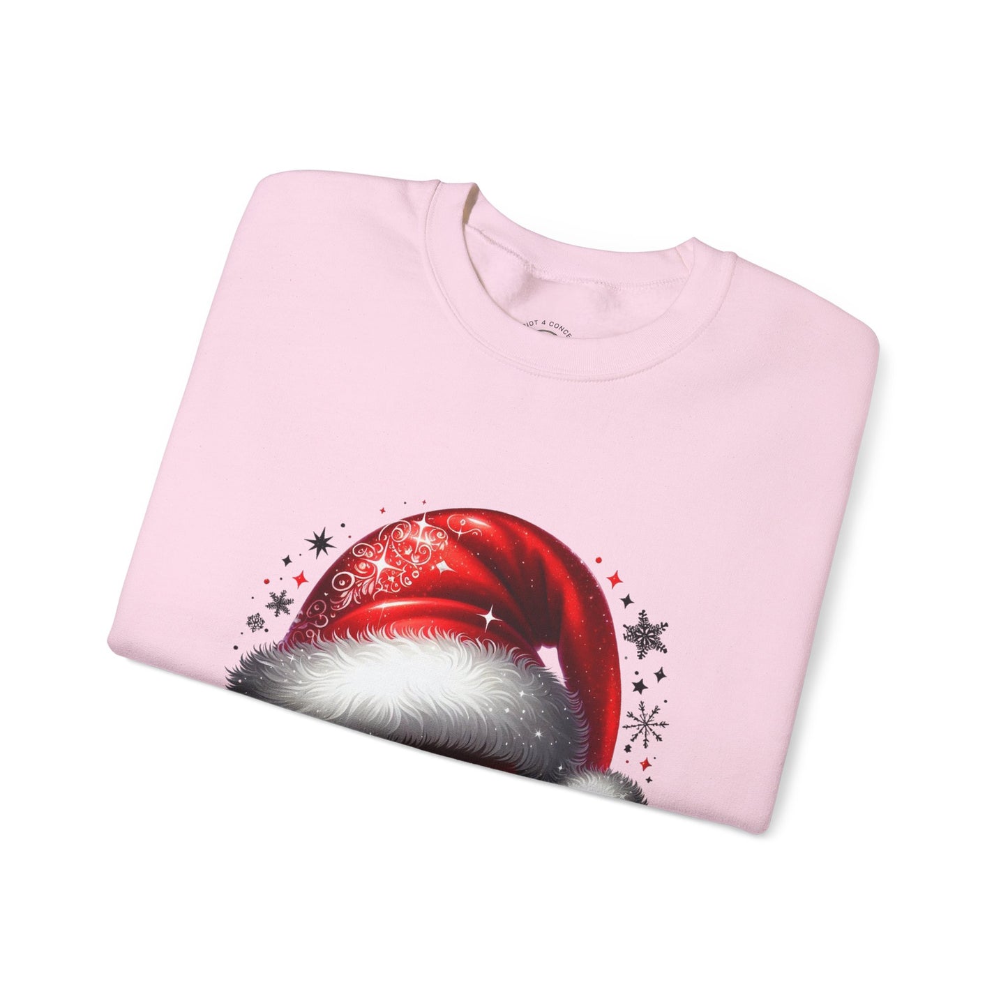Christmas Sweatshirt - Red Santa Hat "Merry Christmas" Holiday Crewneck