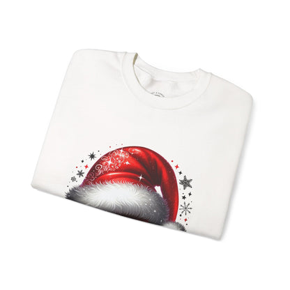 Christmas Sweatshirt - Red Santa Hat "Merry Christmas" Holiday Crewneck